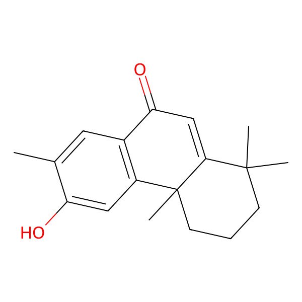 2D Structure of (4aS)-6-hydroxy-1,1,4a,7-tetramethyl-3,4-dihydro-2H-phenanthren-9-one