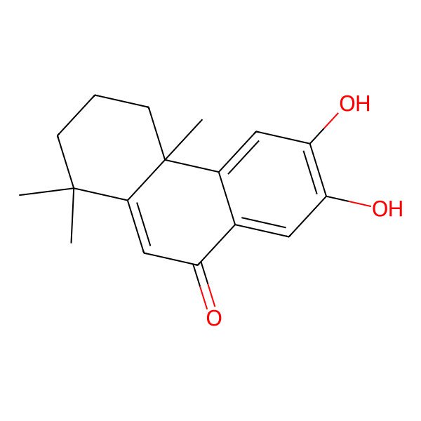 2D Structure of (4aS)-6,7-dihydroxy-1,1,4a-trimethyl-3,4-dihydro-2H-phenanthren-9-one