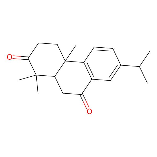 2D Structure of (4aS,10aR)-1,1,4a-trimethyl-7-propan-2-yl-3,4,10,10a-tetrahydrophenanthrene-2,9-dione