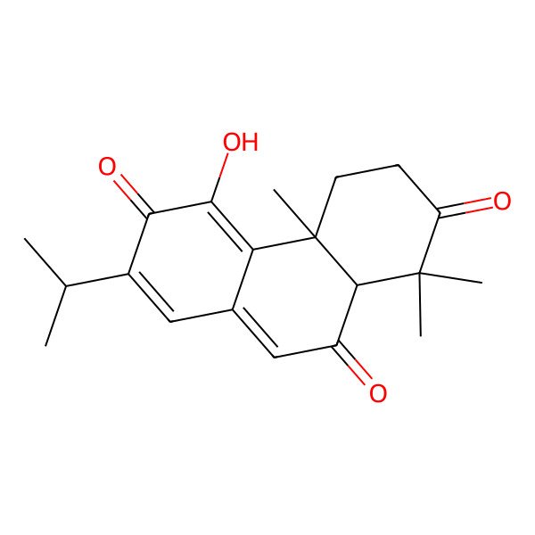 2D Structure of (4aS,10aR)-5-hydroxy-1,1,4a-trimethyl-7-propan-2-yl-4,10a-dihydro-3H-phenanthrene-2,6,10-trione
