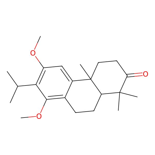 2D Structure of (4aS,10aR)-6,8-dimethoxy-1,1,4a-trimethyl-7-propan-2-yl-4,9,10,10a-tetrahydro-3H-phenanthren-2-one