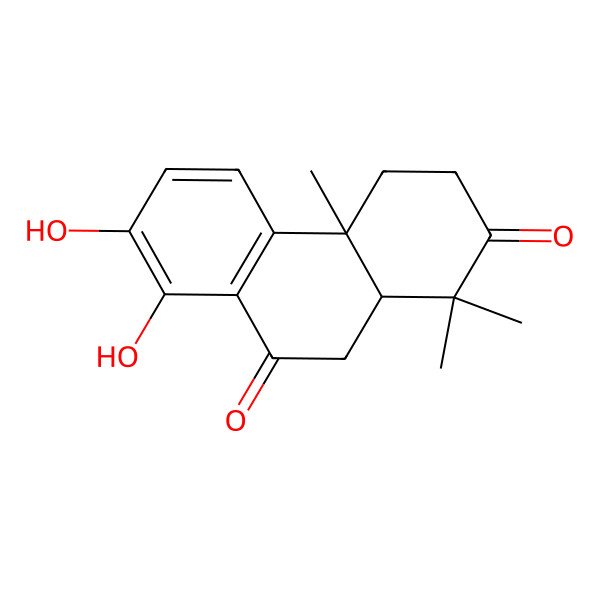 2D Structure of (4aS,10aR)-7,8-dihydroxy-1,1,4a-trimethyl-3,4,10,10a-tetrahydrophenanthrene-2,9-dione 2D Structure of (4aS,10aR)-7,8-dihydroxy-1,1,4a-trimethyl-3,4,10,10a-tetrahydrophenanthrene-2,9-dione