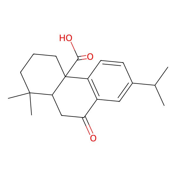 2D Structure of (4aS,10aS)-1,1-dimethyl-9-oxo-7-propan-2-yl-3,4,10,10a-tetrahydro-2H-phenanthrene-4a-carboxylic acid