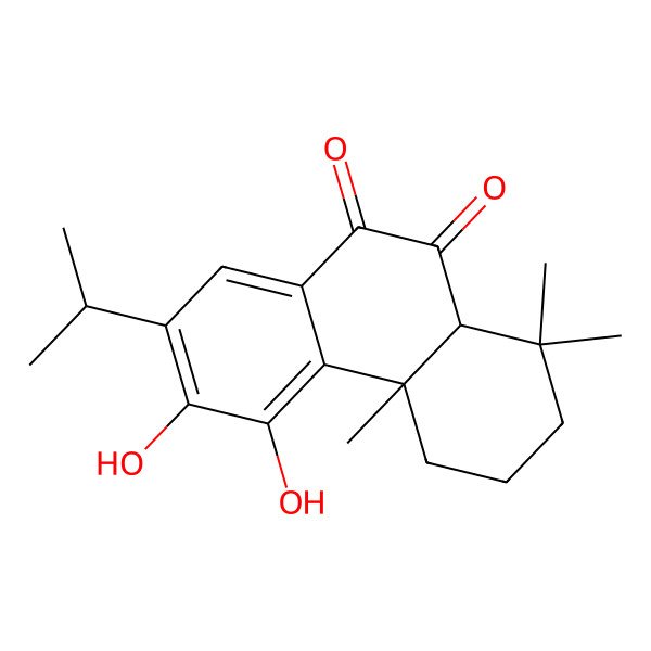 2D Structure of (4aS,10aS)-5,6-dihydroxy-1,1,4a-trimethyl-7-propan-2-yl-2,3,4,10a-tetrahydrophenanthrene-9,10-dione