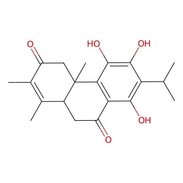 2D Structure of (4aS,10aS)-5,6,8-trihydroxy-1,2,4a-trimethyl-7-propan-2-yl-10,10a-dihydro-4H-phenanthrene-3,9-dione