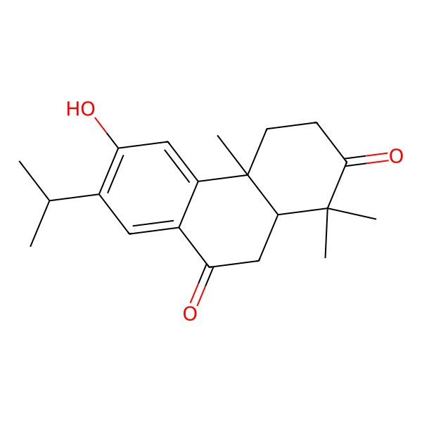 2D Structure of (4aS,10aS)-6-hydroxy-1,1,4a-trimethyl-7-propan-2-yl-3,4,10,10a-tetrahydrophenanthrene-2,9-dione 2D Structure of (4aS,10aS)-6-hydroxy-1,1,4a-trimethyl-7-propan-2-yl-3,4,10,10a-tetrahydrophenanthrene-2,9-dione