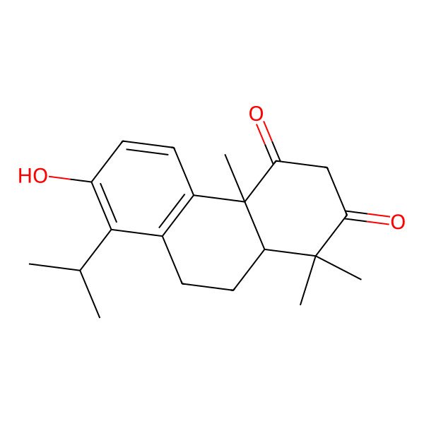 2D Structure of (4aS,10aS)-7-hydroxy-1,1,4a-trimethyl-8-propan-2-yl-10,10a-dihydro-9H-phenanthrene-2,4-dione