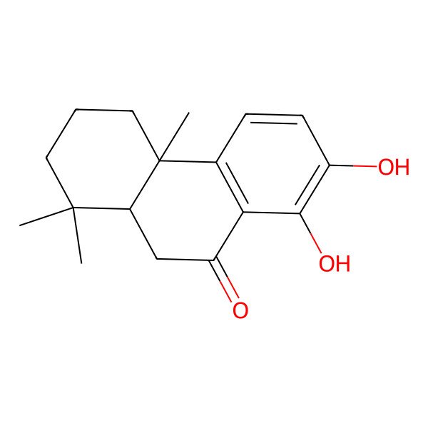 2D Structure of (4aS,10aS)-7,8-dihydroxy-1,1,4a-trimethyl-3,4,10,10a-tetrahydro-2H-phenanthren-9-one
