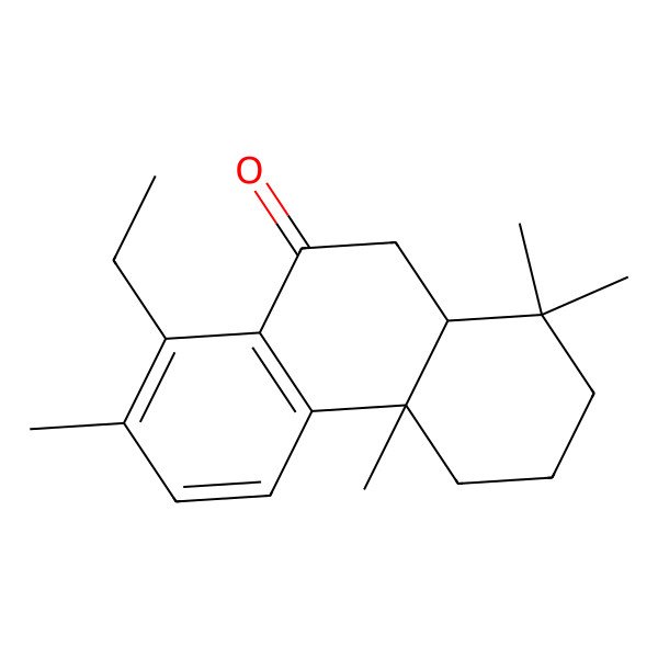 2D Structure of (4aS,10aS)-8-ethyl-1,1,4a,7-tetramethyl-3,4,10,10a-tetrahydro-2H-phenanthren-9-one