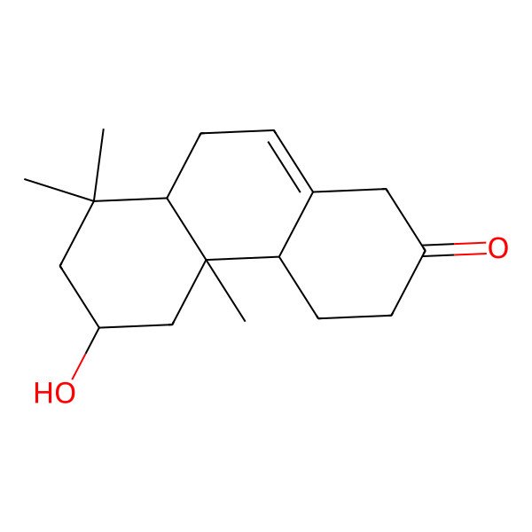 2D Structure of (4aS,4bR,6S,8aS)-6-hydroxy-4b,8,8-trimethyl-3,4,4a,5,6,7,8a,9-octahydro-1H-phenanthren-2-one
