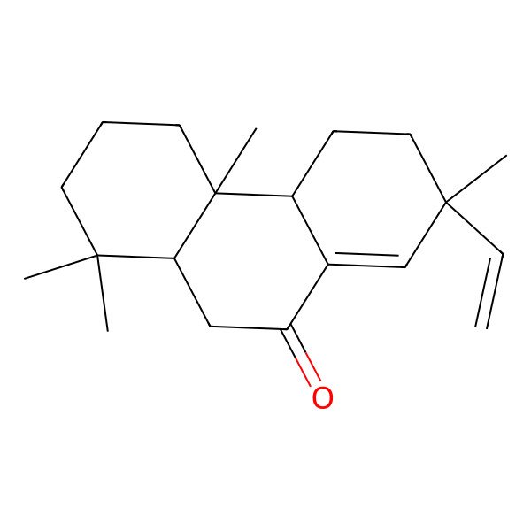 2D Structure of (4aS,4bR,7R,10aS)-7-ethenyl-1,1,4a,7-tetramethyl-2,3,4,4b,5,6,10,10a-octahydrophenanthren-9-one 2D Structure of (4aS,4bR,7R,10aS)-7-ethenyl-1,1,4a,7-tetramethyl-2,3,4,4b,5,6,10,10a-octahydrophenanthren-9-one