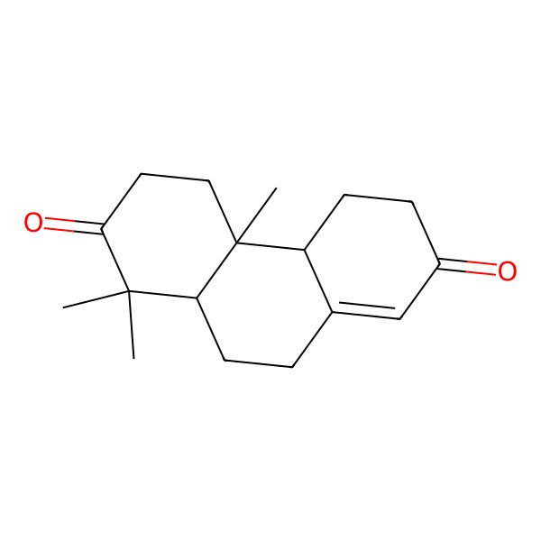 2D Structure of (4aS,4bR,8aR)-4b,8,8-trimethyl-3,4,4a,5,6,8a,9,10-octahydrophenanthrene-2,7-dione