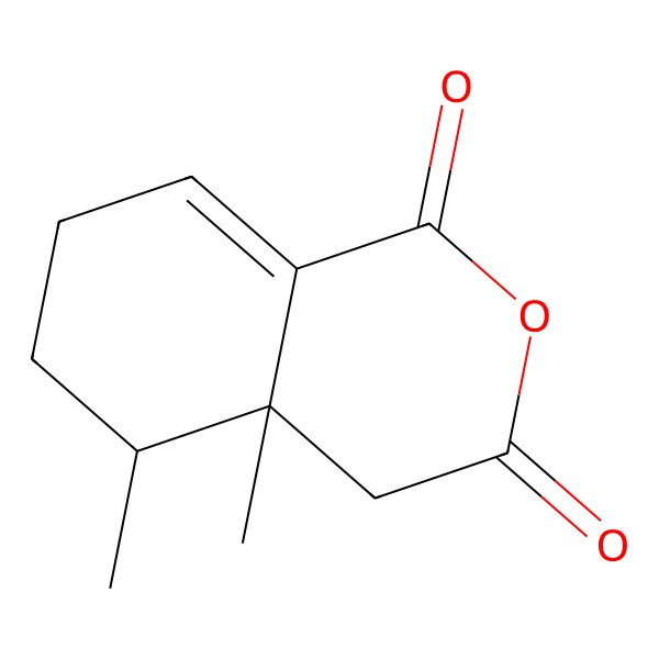 2D Structure of (4aS,5R)-4a,5-dimethyl-4,5,6,7-tetrahydroisochromene-1,3-dione