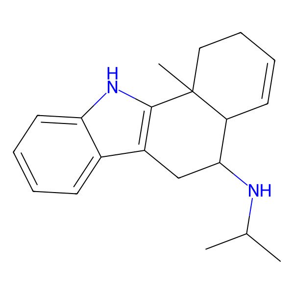 2D Structure of (4aS,5R,11bR)-11b-methyl-N-propan-2-yl-1,2,4a,5,6,11-hexahydrobenzo[a]carbazol-5-amine