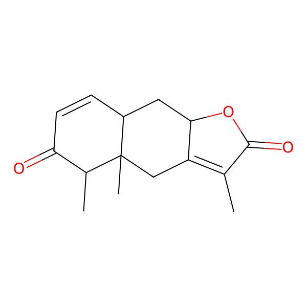 2D Structure of (4aS,5R,8aR,9aR)-3,4a,5-trimethyl-5,8a,9,9a-tetrahydro-4H-benzo[f][1]benzofuran-2,6-dione