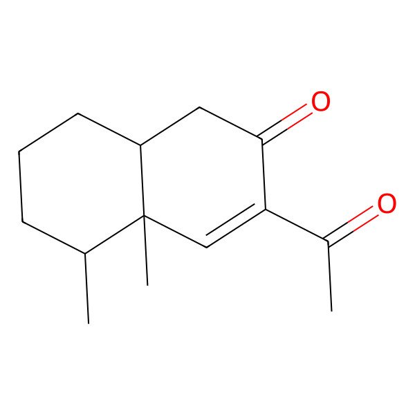 2D Structure of (4aS,5R,8aS)-3-acetyl-4a,5-dimethyl-1,5,6,7,8,8a-hexahydronaphthalen-2-one