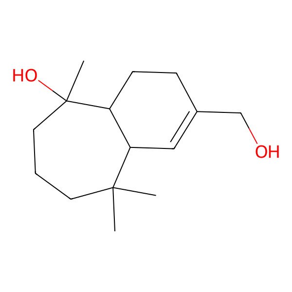 2D Structure of (4aS,5R,9aS)-2-(hydroxymethyl)-5,9,9-trimethyl-4,4a,6,7,8,9a-hexahydro-3H-benzo[7]annulen-5-ol
