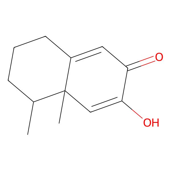 2D Structure of (4As,5s)-5,6,7,8-tetrahydro-3-hydroxy-4a,5-dimethylnaphthalen-2(4ah)-one