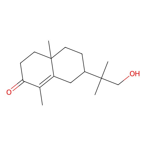 2D Structure of (4aS,7R)-7-(1-hydroxy-2-methylpropan-2-yl)-1,4a-dimethyl-3,4,5,6,7,8-hexahydronaphthalen-2-one