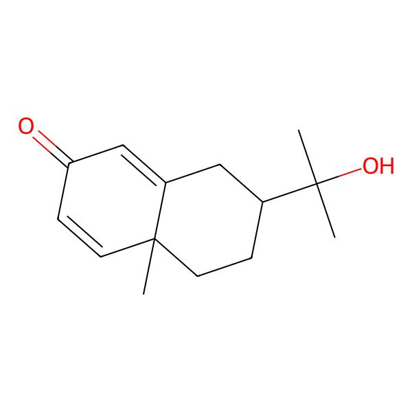2D Structure of (4aS,7R)-7-(2-hydroxypropan-2-yl)-4a-methyl-5,6,7,8-tetrahydronaphthalen-2-one