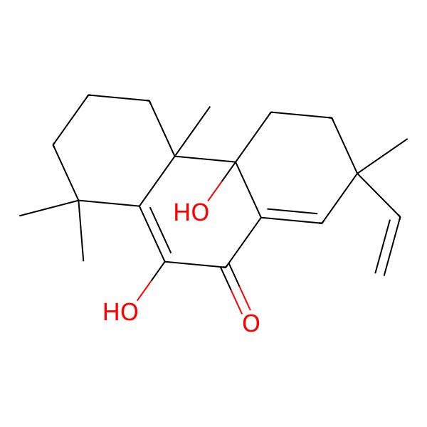 2D Structure of (4As,7R)-7-ethenyl-4b,10-dihydroxy-1,1,4a,7-tetramethyl-3,4,5,6-tetrahydro-2H-phenanthren-9-one
