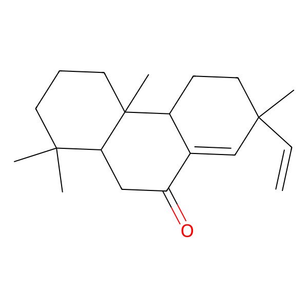 2D Structure of (4aS,7R,10aS)-7-ethenyl-1,1,4a,7-tetramethyl-2,3,4,4b,5,6,10,10a-octahydrophenanthren-9-one