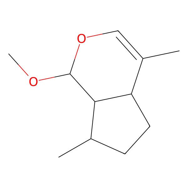 2D Structure of (4aS,7R,7aR)-1-Methoxy-4,7-dimethyl-1,4a,5,6,7,7a-hexahydrocyclopenta[c]pyran