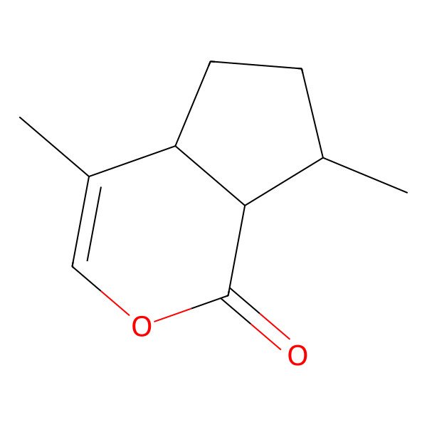 2D Structure of (4aS,7R,7aR)-4,7-dimethyl-5,6,7,7a-tetrahydro-4aH-cyclopenta[c]pyran-1-one