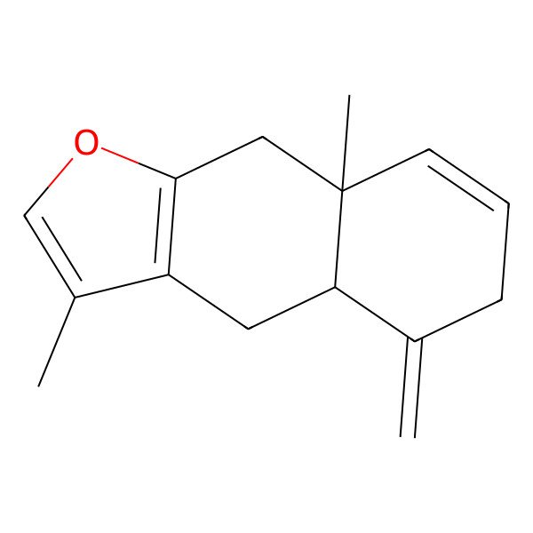 2D Structure of (4aS,8aR)-3,8a-dimethyl-5-methylidene-4,4a,6,9-tetrahydrobenzo[f][1]benzofuran