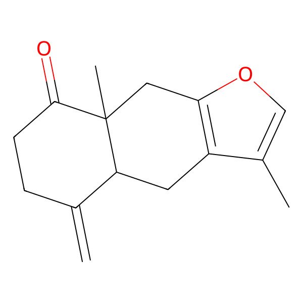2D Structure of (4aS,8aR)-4a,5,6,7,8a,9-Hexahydro-3,8a-dimethyl-5-methylenenaphtho[2,3-b]furan-8(4H)-one