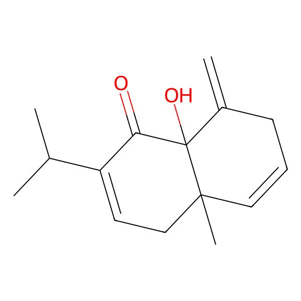 2D Structure of (4aS,8aR)-8a-hydroxy-4a-methyl-8-methylidene-2-propan-2-yl-4,7-dihydronaphthalen-1-one