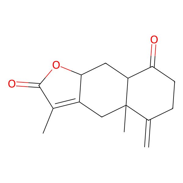 2D Structure of (4aS,8aR,9aS)-3,4a-dimethyl-5-methylidene-4,6,7,8a,9,9a-hexahydrobenzo[f][1]benzofuran-2,8-dione