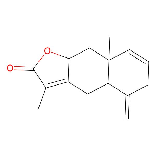 2D Structure of (4aS,8aR,9aS)-3,8a-dimethyl-5-methylidene-4a,6,9,9a-tetrahydro-4H-benzo[f][1]benzofuran-2-one