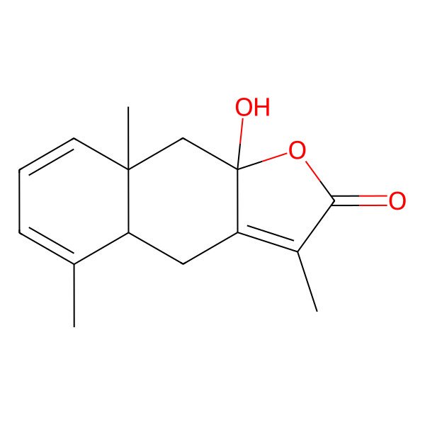 2D Structure of (4aS,8aR,9aS)-9a-hydroxy-3,5,8a-trimethyl-4a,9-dihydro-4H-benzo[f][1]benzofuran-2-one