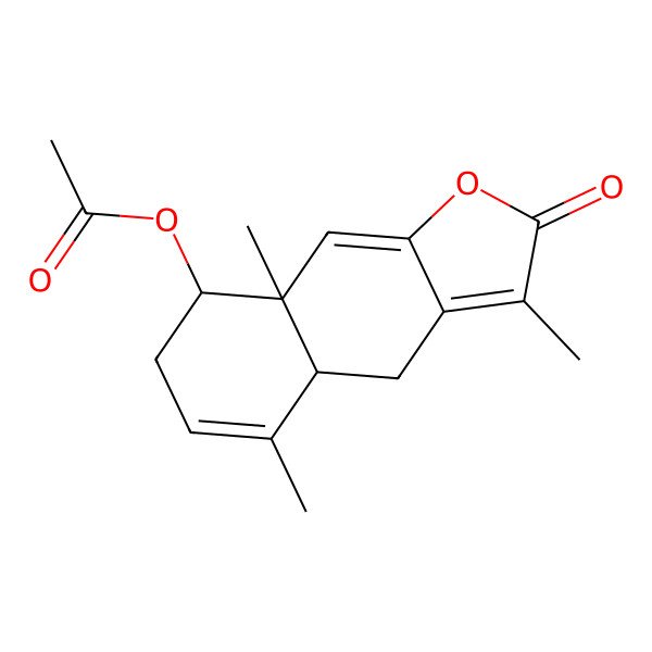 2D Structure of [(4aS,8R,8aS)-3,5,8a-trimethyl-2-oxo-4,4a,7,8-tetrahydrobenzo[f][1]benzofuran-8-yl] acetate