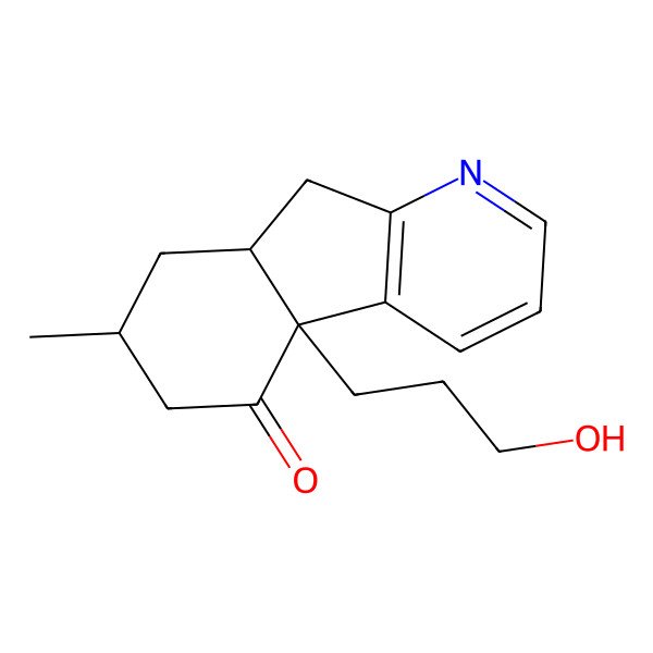 2D Structure of 4b-(3-hydroxypropyl)-7-methyl-7,8,8a,9-tetrahydro-6H-indeno[2,1-b]pyridin-5-one
