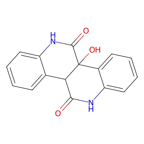 2D Structure of 4b-hydroxy-10b,12-dihydro-6H-quinolino[4,3-c]quinoline-5,11-dione