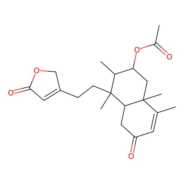 2D Structure of [(2R,3S,4R,4aR,8aR)-3,4,8,8a-tetramethyl-6-oxo-4-[2-(5-oxo-2H-furan-3-yl)ethyl]-2,3,4a,5-tetrahydro-1H-naphthalen-2-yl] acetate