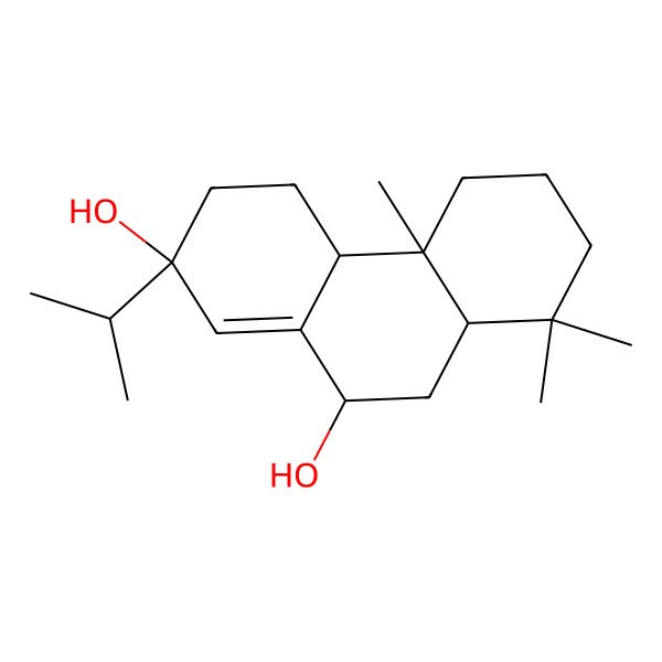 2D Structure of 4b,8,8-trimethyl-2-propan-2-yl-4,4a,5,6,7,8a,9,10-octahydro-3H-phenanthrene-2,10-diol