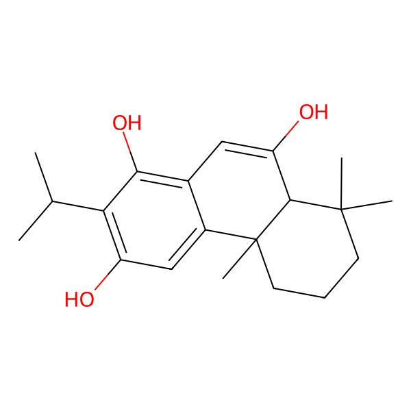 2D Structure of 4b,8,8-Trimethyl-2-propan-2-yl-5,6,7,8a-tetrahydrophenanthrene-1,3,9-triol