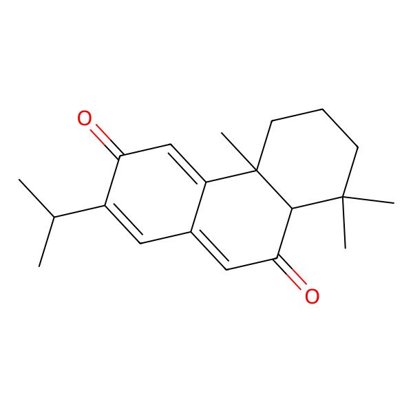 2D Structure of 4b,8,8-Trimethyl-2-propan-2-yl-5,6,7,8a-tetrahydrophenanthrene-3,9-dione 2D Structure of 4b,8,8-Trimethyl-2-propan-2-yl-5,6,7,8a-tetrahydrophenanthrene-3,9-dione