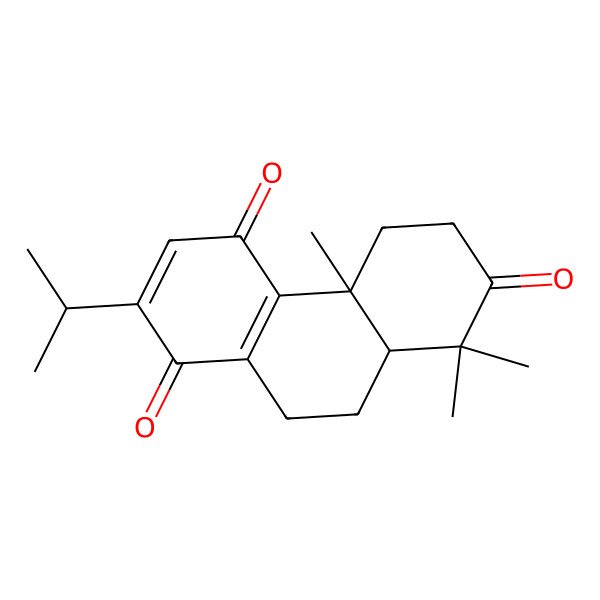 2D Structure of 4b,8,8-trimethyl-2-propan-2-yl-6,8a,9,10-tetrahydro-5H-phenanthrene-1,4,7-trione 2D Structure of 4b,8,8-trimethyl-2-propan-2-yl-6,8a,9,10-tetrahydro-5H-phenanthrene-1,4,7-trione