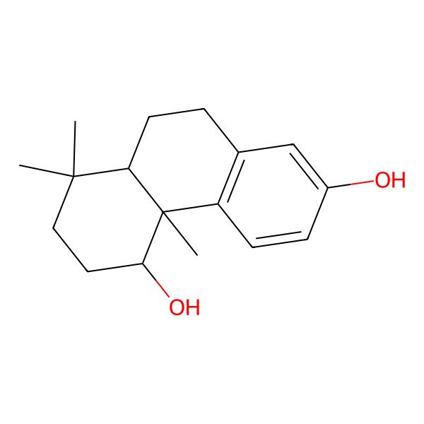 2D Structure of 4b,8,8-Trimethyl-5,6,7,8a,9,10-hexahydrophenanthrene-2,5-diol 2D Structure of 4b,8,8-Trimethyl-5,6,7,8a,9,10-hexahydrophenanthrene-2,5-diol