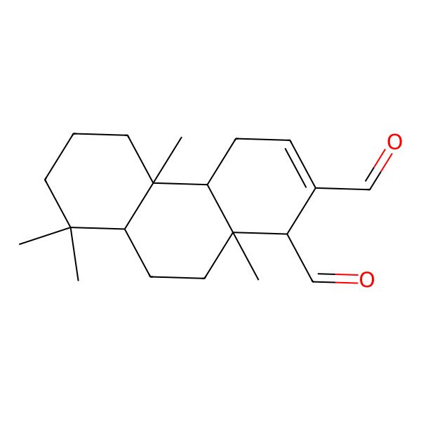 2D Structure of 4b,8,8,10a-tetramethyl-4,4a,5,6,7,8a,9,10-octahydro-1H-phenanthrene-1,2-dicarbaldehyde