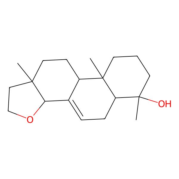 2D Structure of 4beta-Methyl-15-oxa-14beta-androstane-7-ene-4alpha-hydroxyl