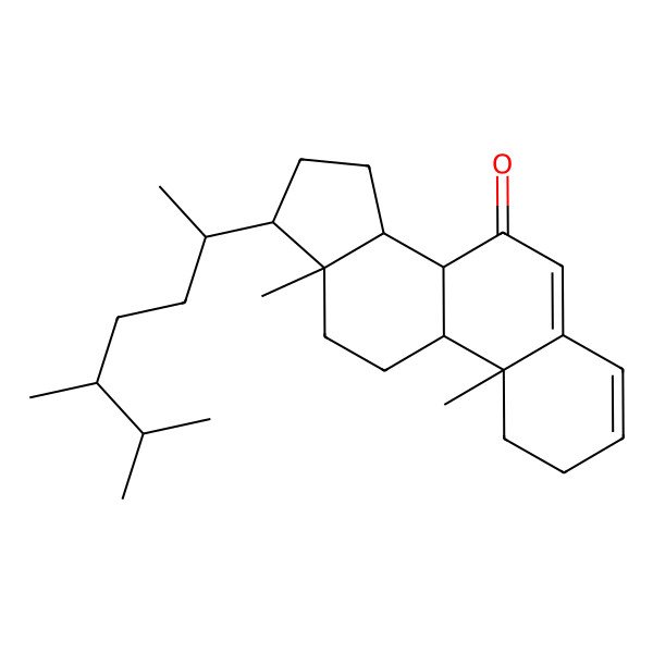 2D Structure of 17-(5,6-Dimethylheptan-2-yl)-10,13-dimethyl-1,2,8,9,11,12,14,15,16,17-decahydrocyclopenta[a]phenanthren-7-one