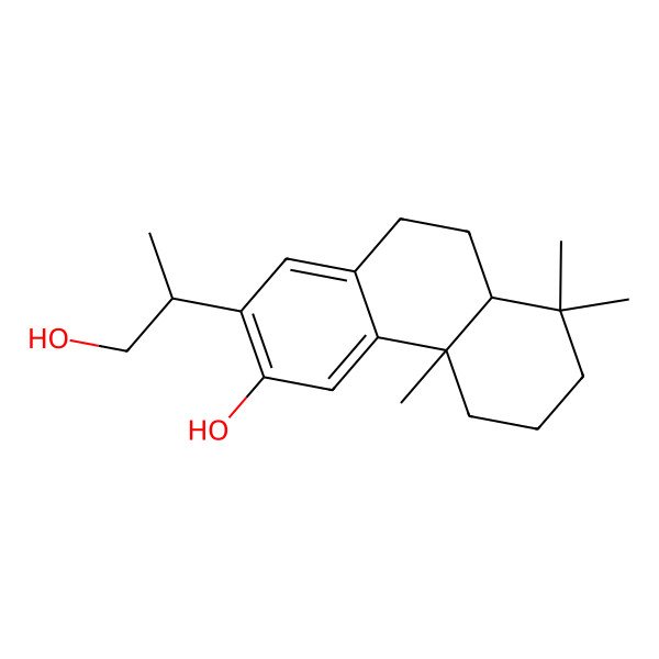 2D Structure of (4bR,8aR)-2-(1-hydroxypropan-2-yl)-4b,8,8-trimethyl-5,6,7,8a,9,10-hexahydrophenanthren-3-ol
