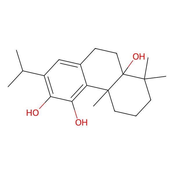 2D Structure of (4bR,8aR)-4b,8,8-trimethyl-2-propan-2-yl-6,7,9,10-tetrahydro-5H-phenanthrene-3,4,8a-triol