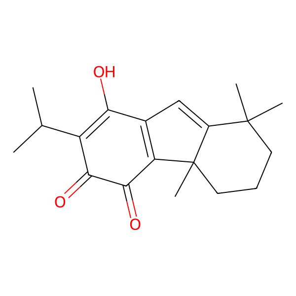 2D Structure of (4bS)-1-hydroxy-4b,8,8-trimethyl-2-propan-2-yl-6,7-dihydro-5H-fluorene-3,4-dione