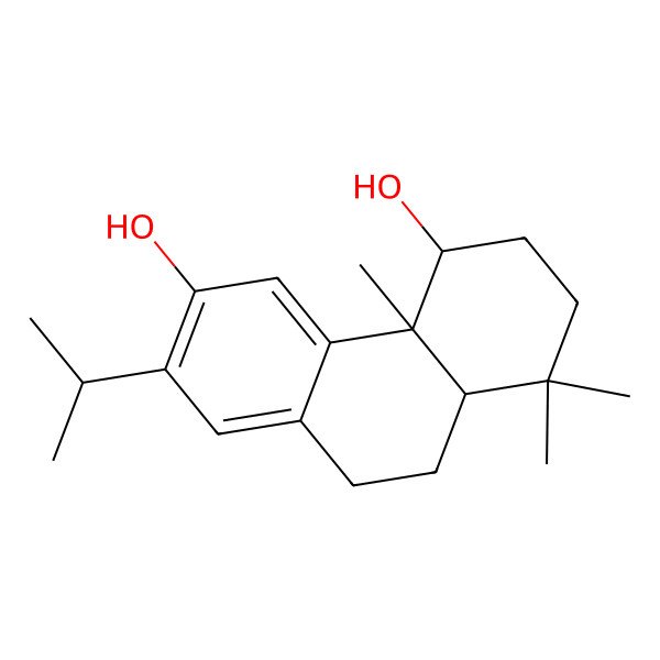 2D Structure of (4bS,5R,8aS)-4b,8,8-trimethyl-2-propan-2-yl-5,6,7,8a,9,10-hexahydrophenanthrene-3,5-diol